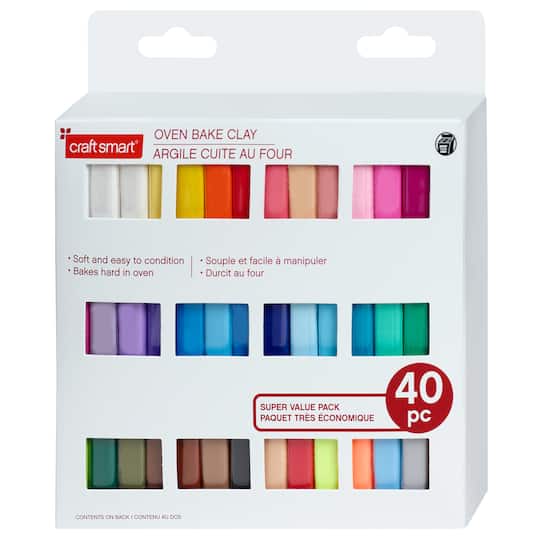 6 Packs: 40 ct. (240 total) 1oz. Super Value Pack Oven-Bake Clay by Craft Smart&#xAE;